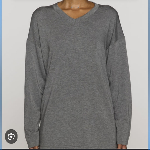 Bleusalt, The Oversized V-neck in Dark Gray Sparkle Size 0 Excellent condition - Picture 1 of 5